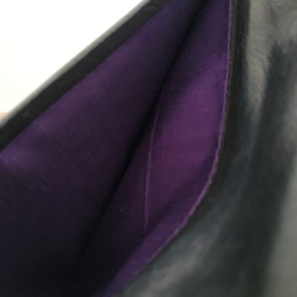 Paul Smith Envelplope Cow Leather Wallet Black Boho Designer Large Classic - Picture 12 of 16